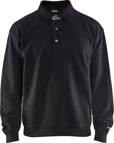 Blaklader Polo sweatshirt 3370-1158 - Zwart - XXL