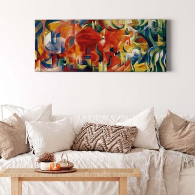 Canvas print DD123241 Playing Shapes A.S. Création 1,0 x 0,4 m Kleurrijk Kantoor Hal/Gang Keuken Slaapkamer Woonkamer