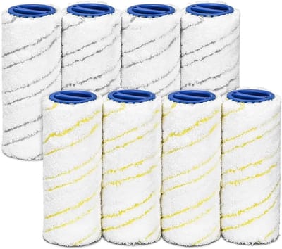 Vervangende rollenset - Reserve onderdelen - Vloeren reinigen - Hoog vuilopnamevermogen - 8 stuks - Multicolor