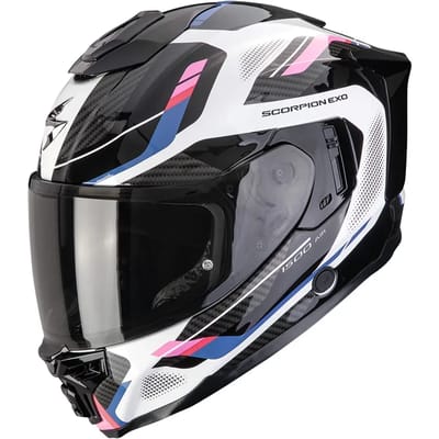 Scorpion EXO-1500 Sleek White Black Pink - Integraalhelm - Maat S - Motorhelm - ECE 22-06 gekeurd