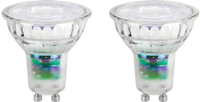 Spectrum LED Lamp GU10 - 2.5W - 230V - 460 Lumen - 4000K Neutraal Wit - Ø50mm - Voor Werkverlichting, Spiegelkast of Garage - 2 stuks