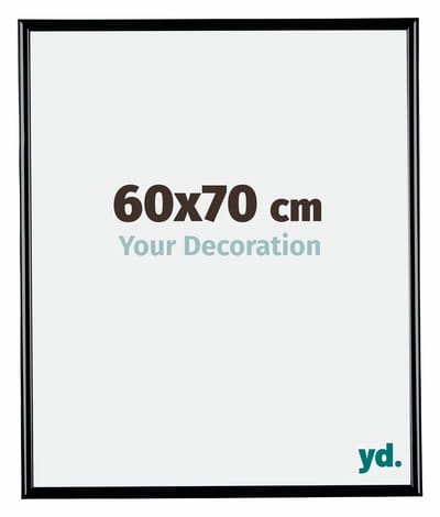 Your Decoration - Fotolijst 60x70 cm - Kunststof - Zwart Hoogglans - Bordeaux