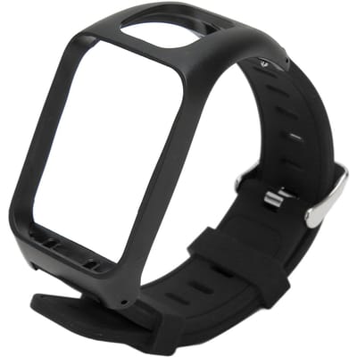 Bracelet de montre en silicone, réglable et étanche, pour TomTom Runner 3, noir noir