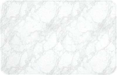 WC mat 80x50 cm - Antislip - Minimalistisch - Wit - Grijze aders - Toiletmat - Vloermat - Douchemat - Toilet tapijt - Toiletmatten