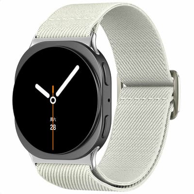 imoshion Elastisch nylon bandje voor de Samsung Galaxy Watch 9 (40/44mm) / Watch 8 (40/44mm) / Classic (46mm) - Beige