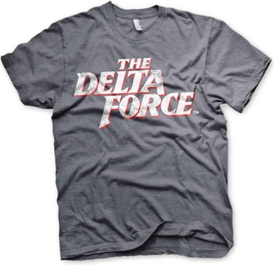 The Delta Force Heren Tshirt -M- Washed Logo Grijs
