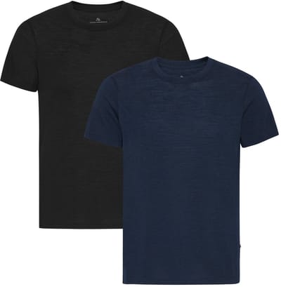 DANISH ENDURANCE 100% Merino Wol Thermo T-shirt - voor Heren - Meerkleurig - 2 pack - Maat XXL