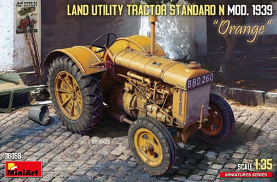 MiniArt Modelbouwpakket Landbouwvoertuigen - 38098 Land Utility Tractor Standard Fordson N Orange - Model 1939 - Landbouwvoertuig Plastic - 1:35 - Modelbouw