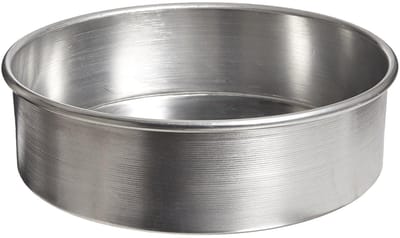 Aluminium Cake Pan - Ronde Bakvorm - Taarten Bakken - Hittebestendig Aluminium - 25 cm Diameter - Zilver