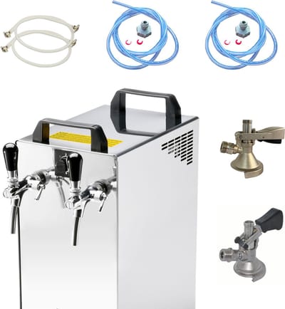 Complete set - Biertap - Kontakt 40/K 2-kraans, 50 liter/u - met Fustkoppeling Type A, Type M - Beertender, Thuistap, Bierkoeler