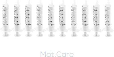 Mat Care spuit - spuiten - doseerspuit zonder naald - injectiespuit 5ml set 10 stuks