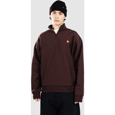 Carhartt WIP Half Zip American Script Half-Zip Sweater bruin