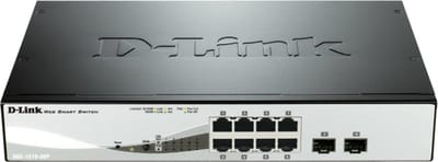 D-Link DGS-1210-08P/E DGS-1210-08P/E Netwerk switch 8 + 2 poorten 20 GBit/s PoE-functie