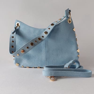 suede look crossbody tas dames blauw - compacte schoudertas met verstelbare band - luxe uitstraling everyday handtas - stijlvol en praktisch design