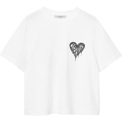 AllSaints Trip Lisa Tee Optic White Taglia: XS | Maglie Sportivi Outlet | Donna | Bianco