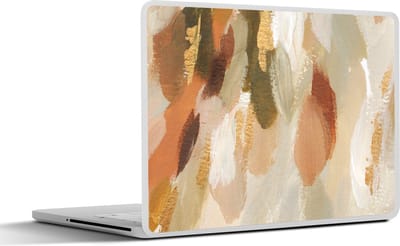 Laptop sticker - 13.3 inch - Kunst - Verf - Rood - 31x22,5cm - Laptopstickers - Laptop skin - Cover