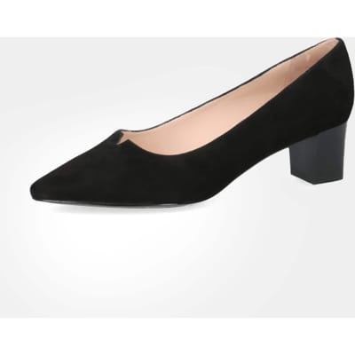 Pumps van echt suèdeleer - zwart - Gr. 4,5 van Goldner Fashion
