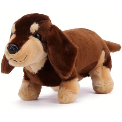Zwarttan Koffie Teckel Hond Pluche Knuffeldier Douglas Spats Simuleer Realisme Verjaardagscadeau Voor Kinderen black