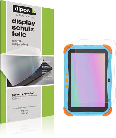 dipos – 2x Matte Beschermfolie geschikt voor Digma Kids A8 | Krasbestendige & antireflecterende Screenprotector Ultra-Thin