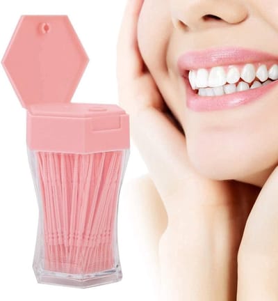Plastic Tandenstokers - Tandenprikkers - Mondhygiëne - Dubbele Kop Ontwerp - 200 Stuks - Roze