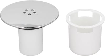 Dailygoods- Doucheafvoerafdekking 90 mm - Afvoergarnituur - Verchroomd - Eenvoudige installatie - Efficiënte waterafvoer - Verbeterd uiterlijk - Afvoerputje