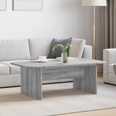 vidaXL - Salontafel - Grijs - Sonoma - 93 - x - 53 - x - 33 - cm - Bewerkt - hout