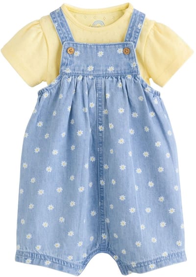 Next - Meisjes - Bretelbroeken en Bodysuit Baby 2 -delige set - Blauw