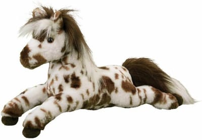 Grote Pluche Appaloosa Tweedekleurig Paard Knuffel
