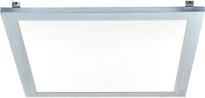 Plafondpaneel Plafondlamp Inbouwpaneel Kantoorlamp, vierkant vlak frame opaal, 1x LED 18W 1100Lm warm wit, LxBxH 29,9x29,9x5cm