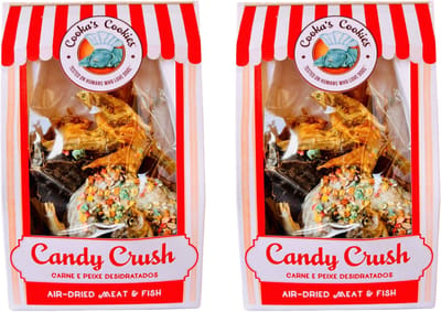 Cooka Cookie's - 100% natuurlijke hondensnacks -Candy Crush van lucht gedroogd Vlees & Vis-2-PACK - Voordeel Verpakking