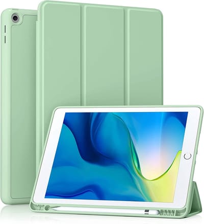 Hoesje geschikt voor iPad 7/8/9 2021/2020/2021 Tablet hoesje Met Standaard & Pen Vakje Smart Case Cover