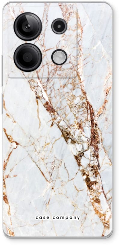 Case Company® - Hoesje geschikt voor Xiaomi Redmi Note 13 5G hoesje - Goud marmer - Soft Cover Telefoonhoesje - Bescherming aan alle Kanten en Schermrand