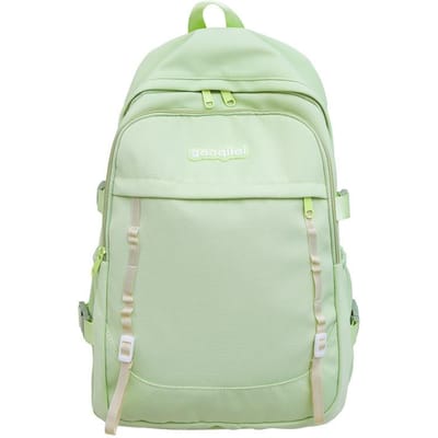 Sac à dos de lycée simple et de grande capacité avec un style coréen à la mode dans le style Instagram pour les étudiants vert