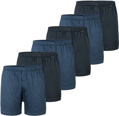 Schiesser Heren boxershort 6 pack Singel-Jersey