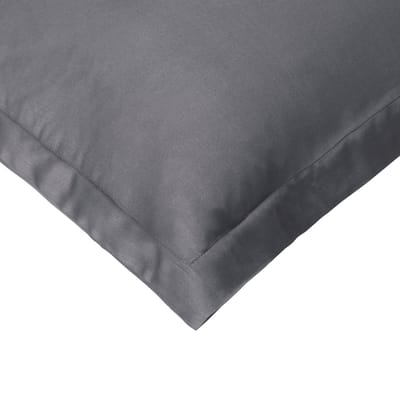 Home by TEMPUR® kussensloop 60 x 50 cm – Antraciet – Zijdezacht Bamboe – Strijkvrij – Geschikt Voor Droger