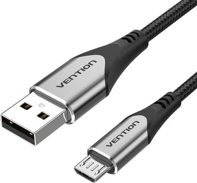 Vention COAHG USB-kabel USB 2.0 1,5 m Mini-USB B Micro-USB B Aluminium, Zwart
