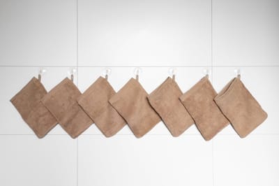 RELAKZ - Warm Sand - Washandjes - Set 7 Stuks - Luxe Katoen - 700 GSM - Zacht en Hoog Absorberend