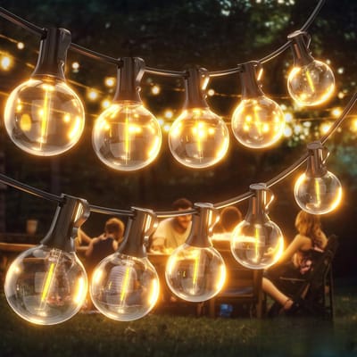 30m Lange Buitenverlichting, G40 LED-tuinverlichting, Onbreekbare Lampen, Waterdichte Connectoren, Hanglampen, Geschikt Voor Buitenfeesten En Tuinhuisjes