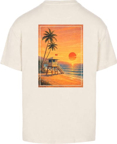 Suitable Rink T-shirt Backprint Heavy Jersey Ecru - Maat M - Heren - Casual T-shirts
