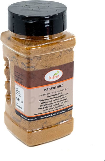Tuana Kruiden - Kerrie Mild - Strooibus 140 Gram - Tuanashop - MP-K-0027