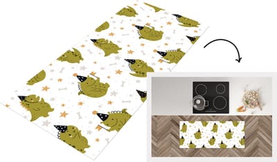 Keukenloper - Loper keuken - Design - Jongens - Draak - Kinderen - 120x50 cm - Keukenloper vinyl