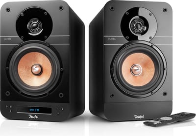 Teufel ULTIMA 25 ACTIVE - Bluetooth boekenplankspeakers met geïntegreerde AV-receiver - Dolby Audio - DAB+ /FM-radio - Bluetooth 5.0 aptX - HDMI ARC CEC - Night Black