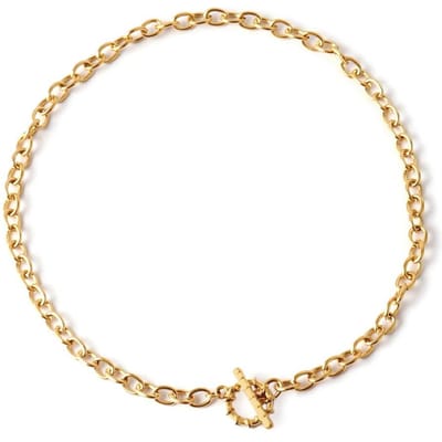 Roestvrijstalen Ketting Ot Gesp Choker Hip Hop Dikke Ketting Kettingen Voor Vrouwen Mannen Kralenketting Chunky Choker Sieraden beige