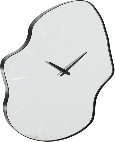 J-Line klok Onregelmatig - glas - zwart