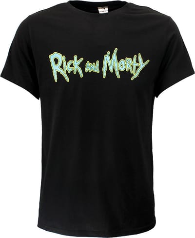 Rick and Morty Logo T-Shirt Zwart - Officiële Merchandise - S