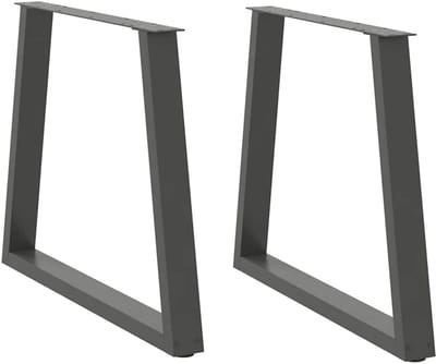 Set van 2 V-vormige Tafelpoten voor Eettafel, Antraciet Staal