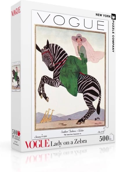 New York Puzzle Company Puzzel Lady on a Zebra - 500 stukjes