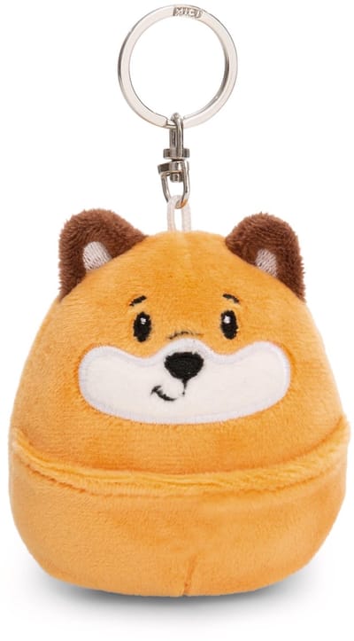 NICI Sleutelhanger Chill Fox 8cm Oranje Pluche Metgezel voor Rugzak of Tas, Knuffelige Hanger met Metalen Ring voor Sleutelhanger & Sleutelhouder | 61752