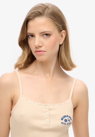 Superdry - Essential camitopje met knoopsluiting - Dames - Vesten