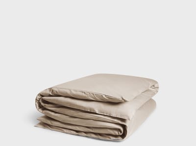 Yumeko dekbedovertrek katoensatijn warm taupe 240x220 (zonder slopen) - Bio, eco & fairtrade